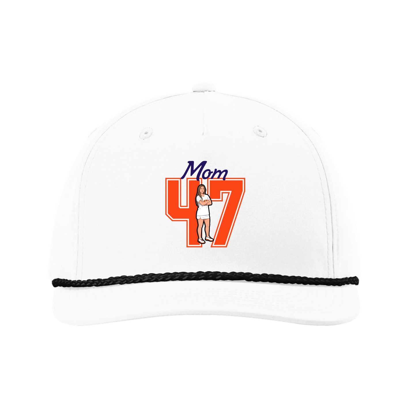 Five-Panel Classic Rope Cap — Mothers Day Shirsey in White