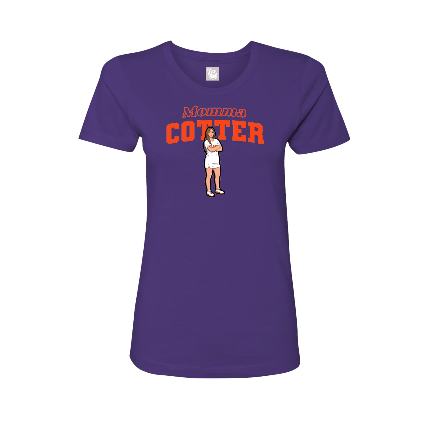 Womens Tee — Mothers Day Block in Purple