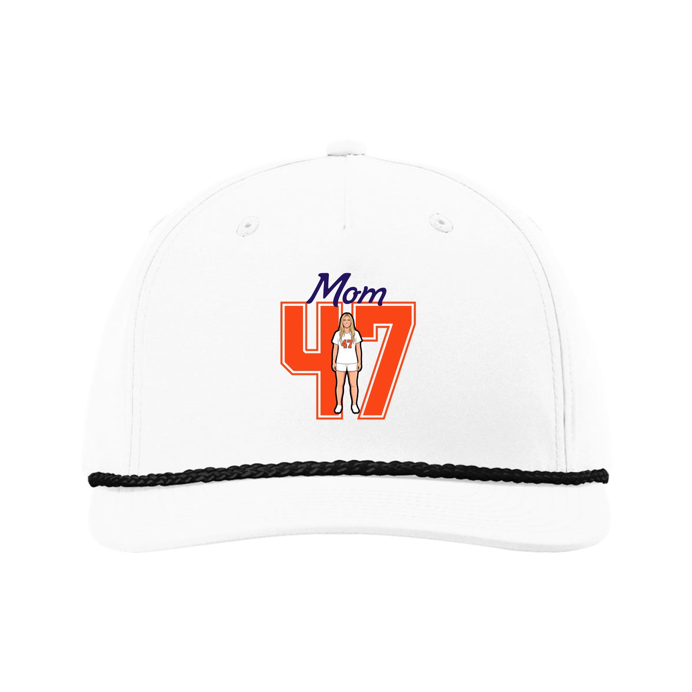 Five-Panel Classic Rope Cap — Mothers Day Shirsey in White