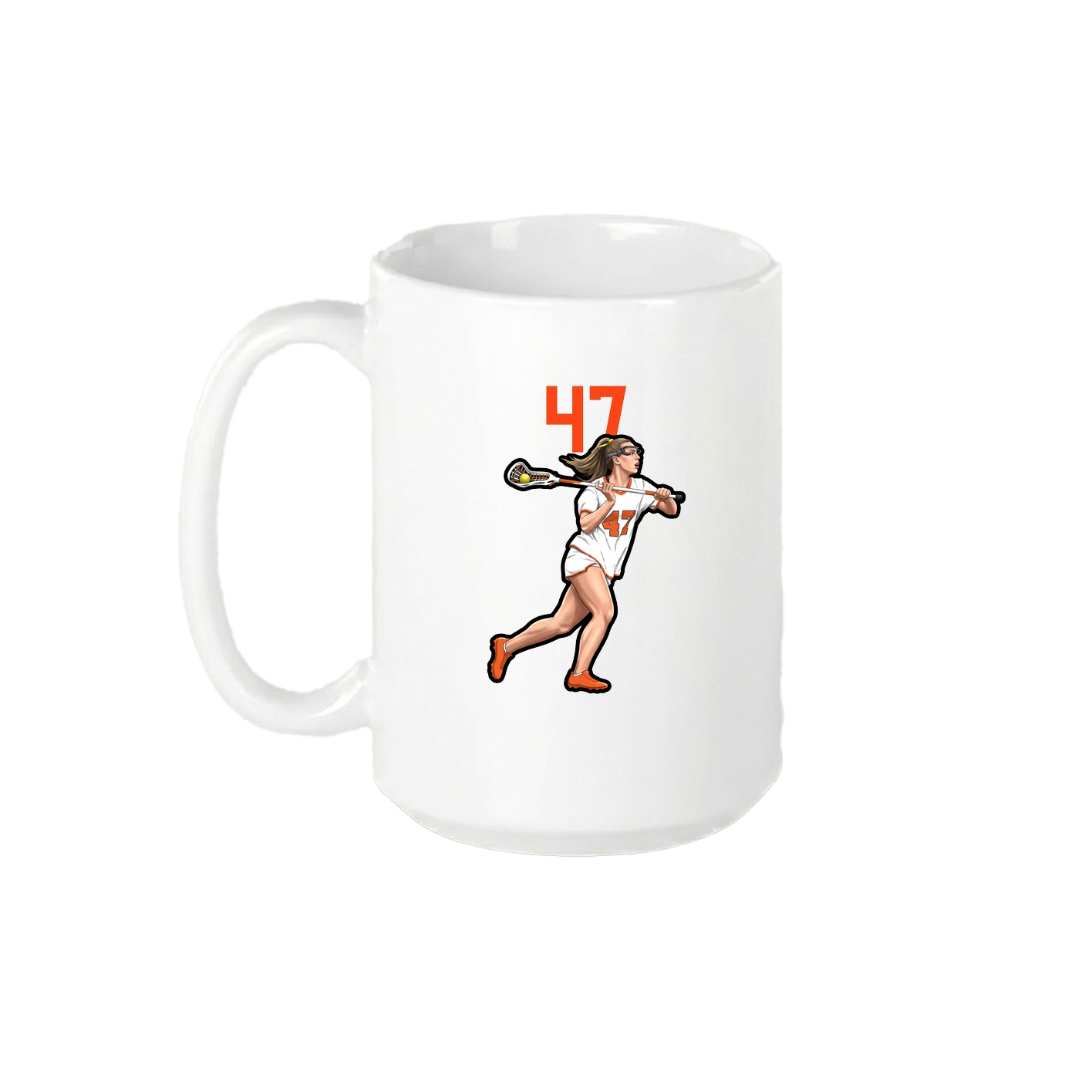 15oz Coffee Mug — Number Top in White