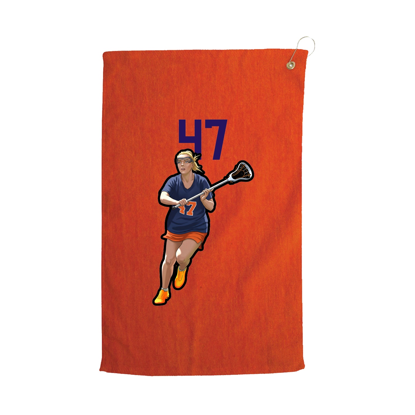Golf Towel — Number Top in Orange