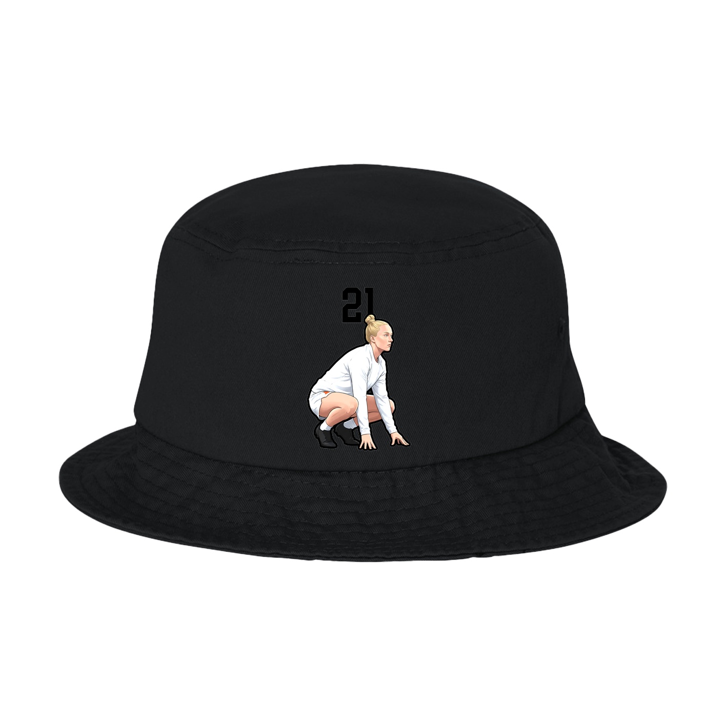 Bucket Cap — Number Top in Black
