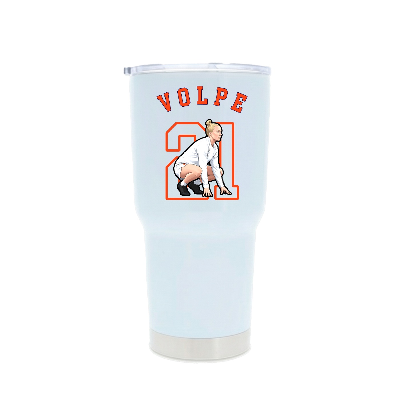 30oz Stainless Steel Tumbler — Shirsey Arch in White