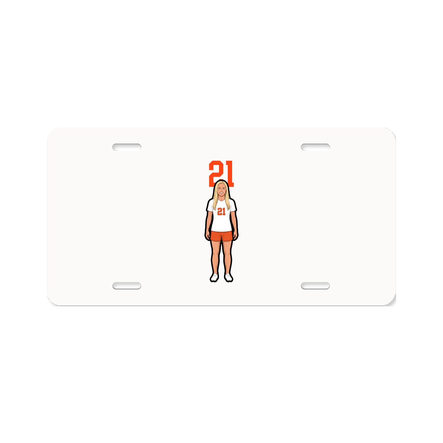 License Plate — Number Top in Classic
