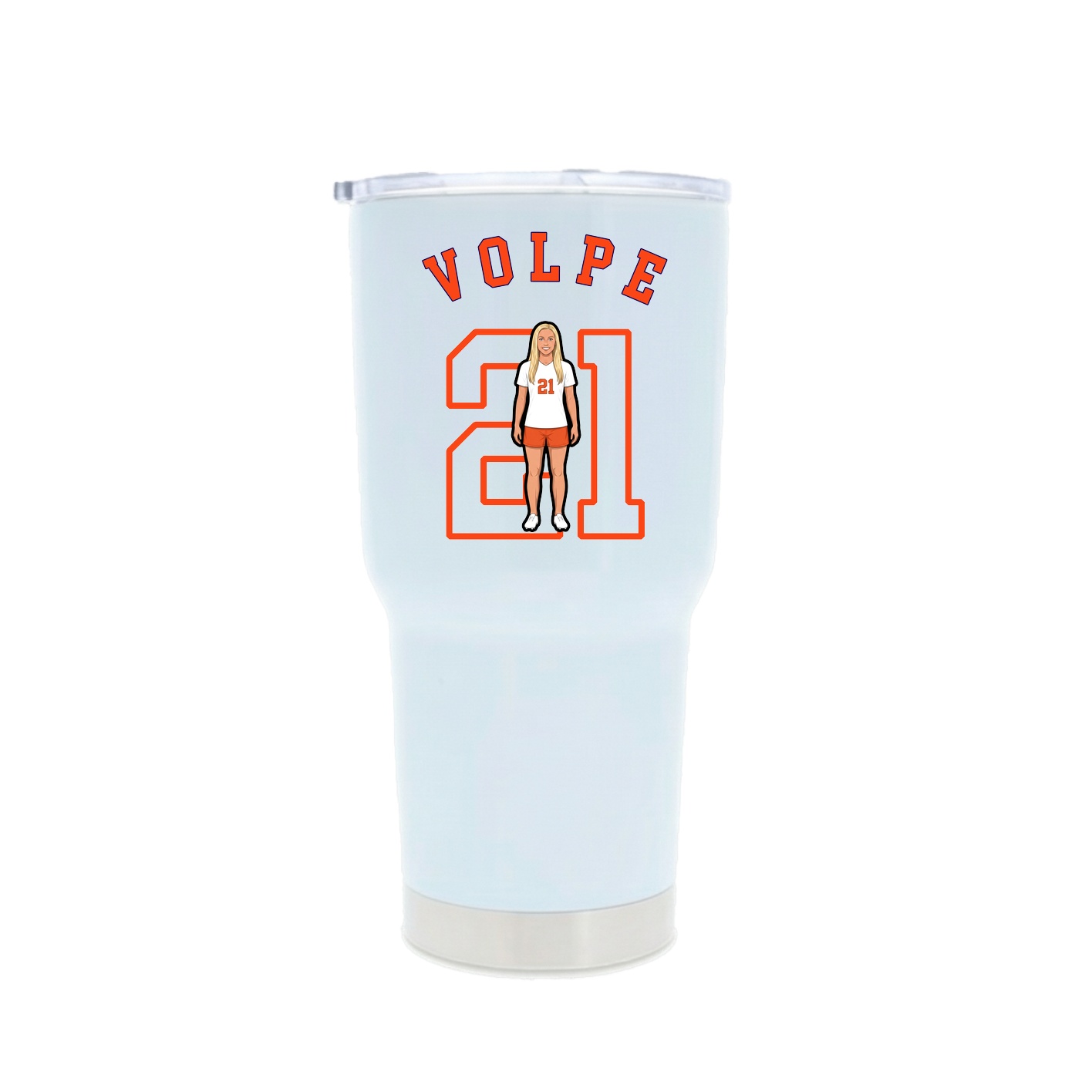 30oz Stainless Steel Tumbler — Shirsey Arch in White