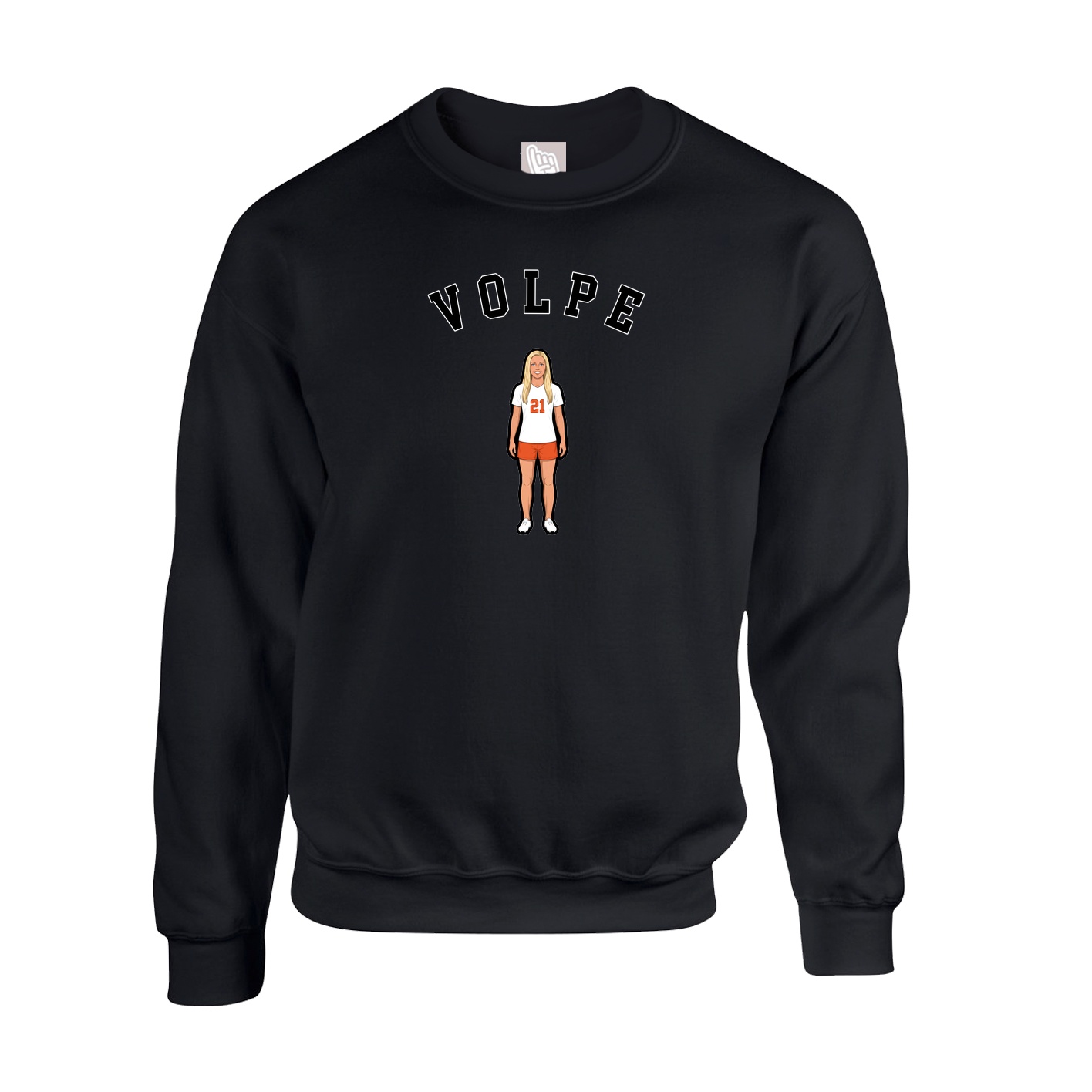 Fleece Crew — Shirsey Arch in Black