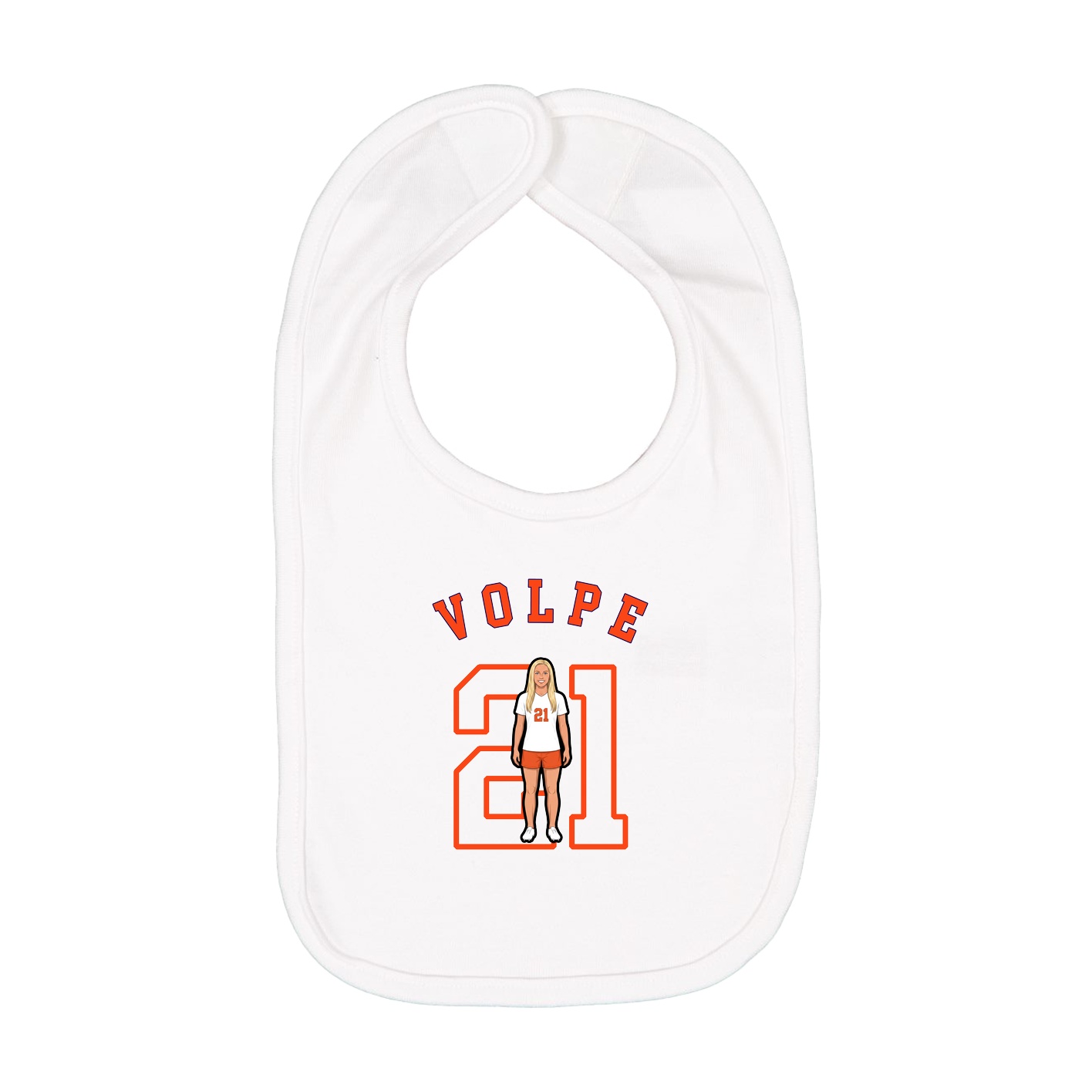 Infant Bib — Shirsey Arch in White