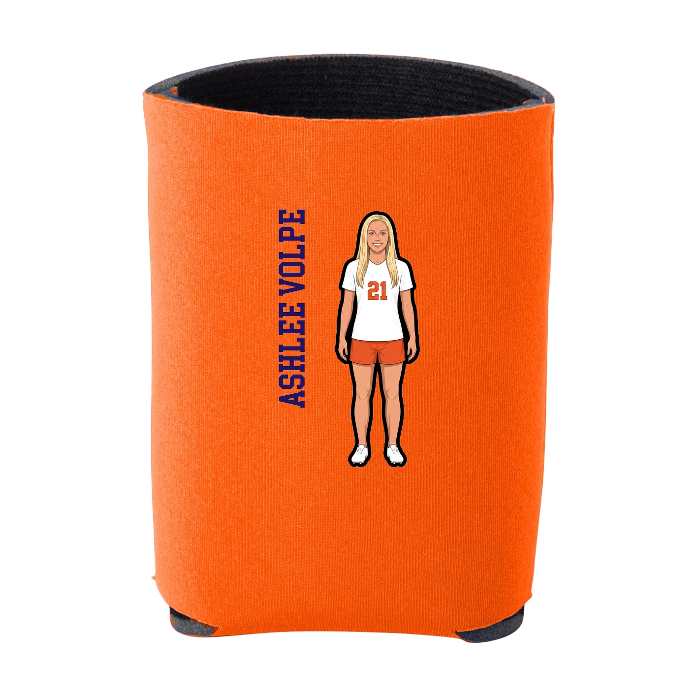 Can Holder — Name Vertical in Orange