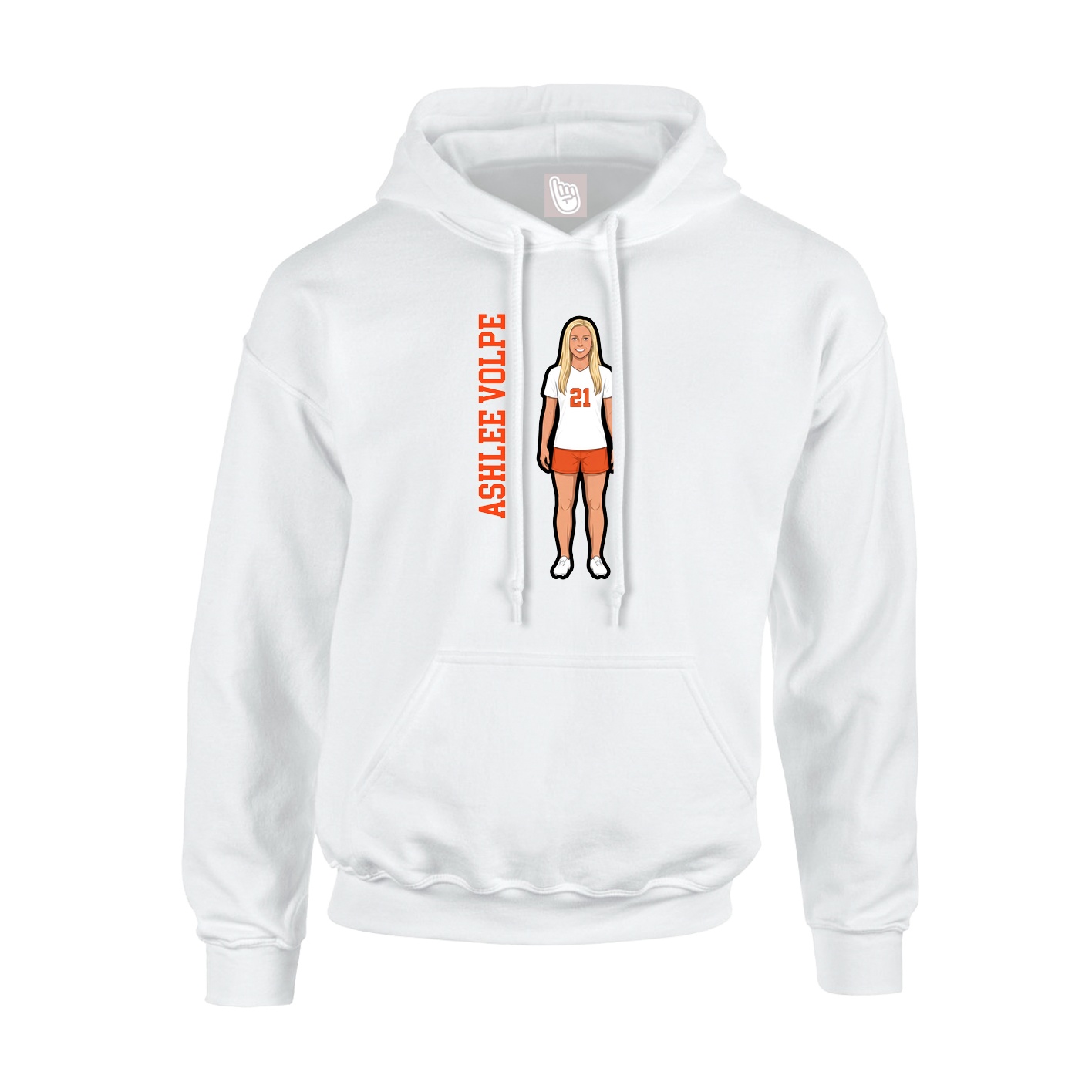 Hoodie — Name Vertical in White