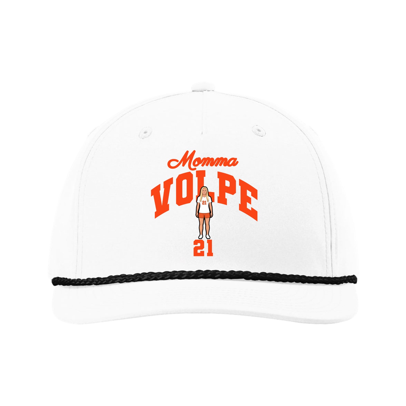 Five-Panel Classic Rope Cap — Mothers Day Arch in White