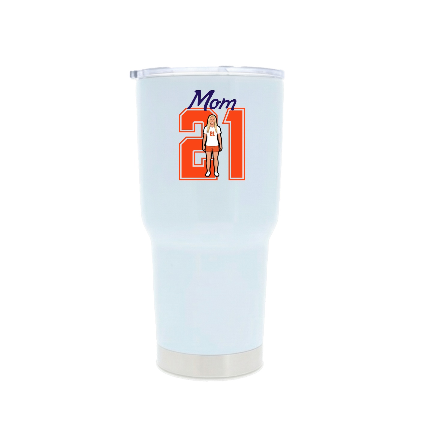 30oz Stainless Steel Tumbler — Mothers Day Shirsey in White