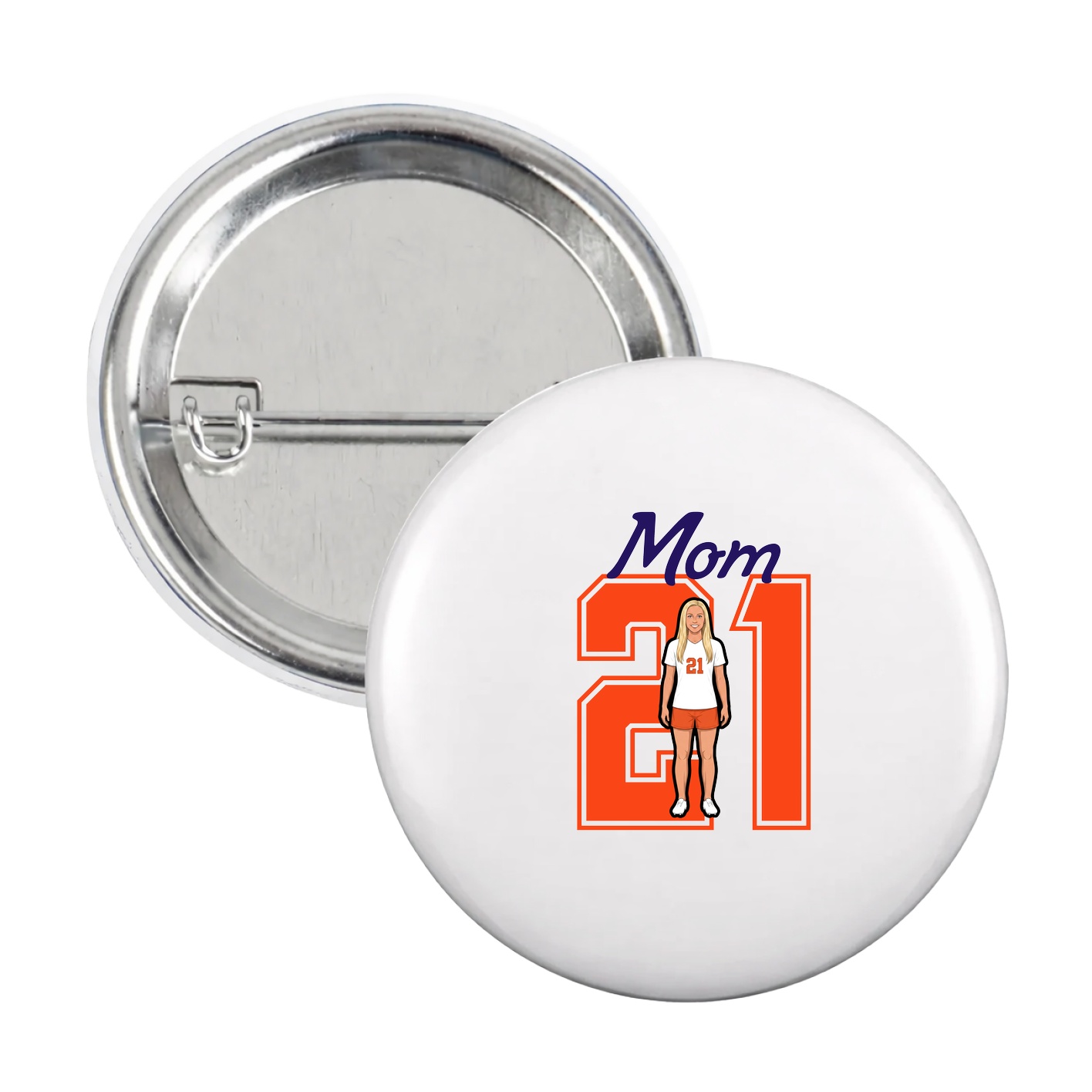 Game Day Button — Mothers Day Shirsey in White