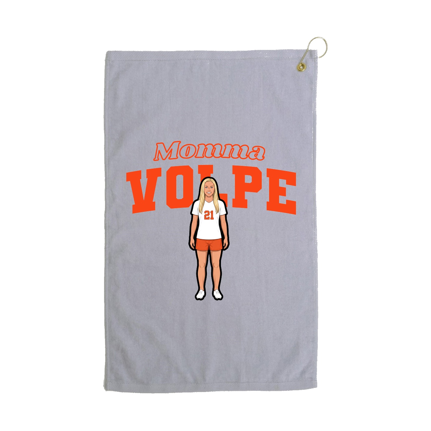 Golf Towel — Mothers Day Block in Grey