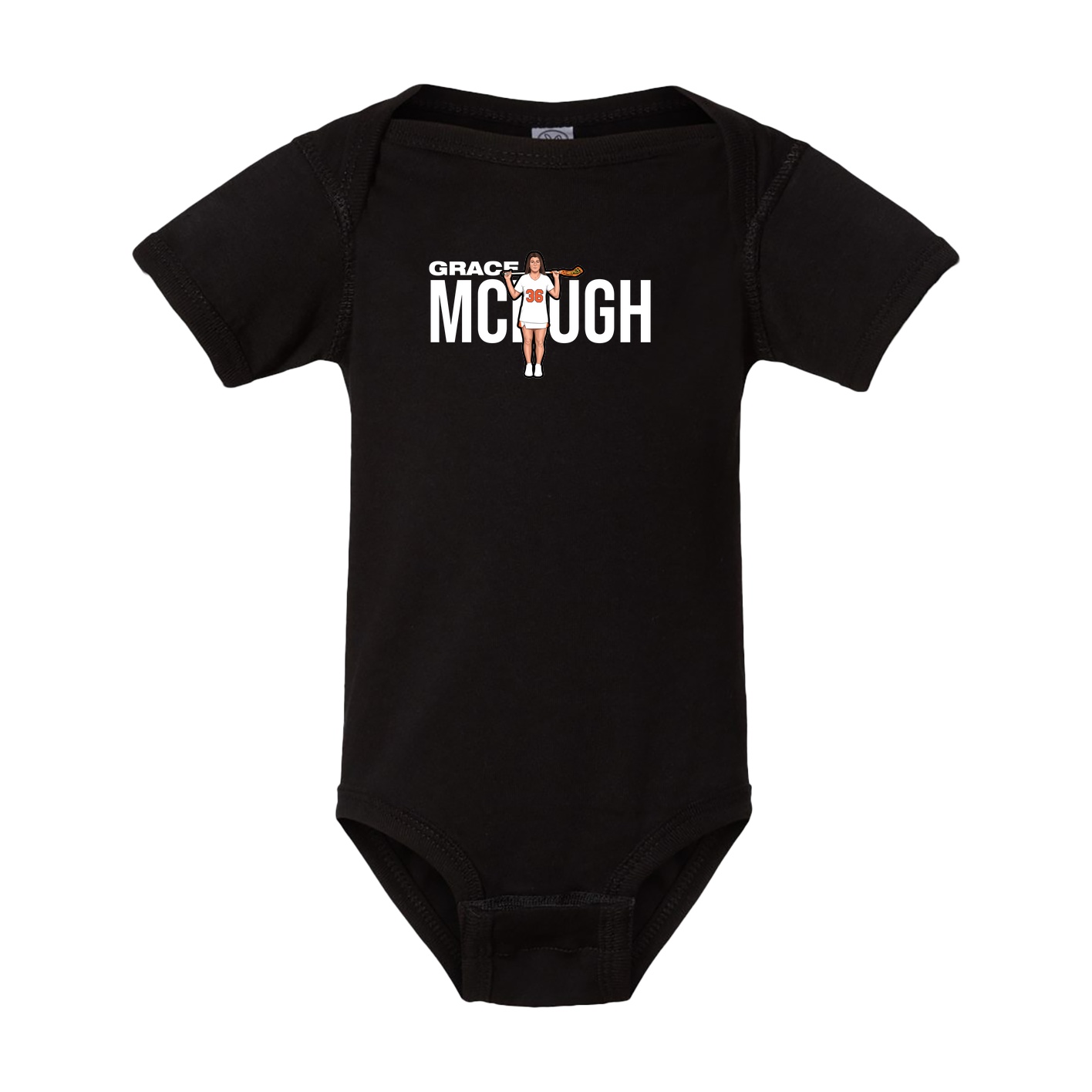 Baby Onesie — Player Name in Black
