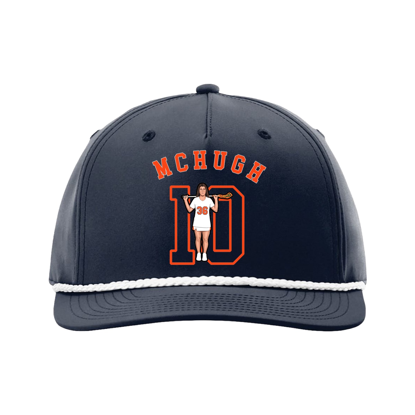 Five-Panel Classic Rope Cap — Shirsey Arch in Navy