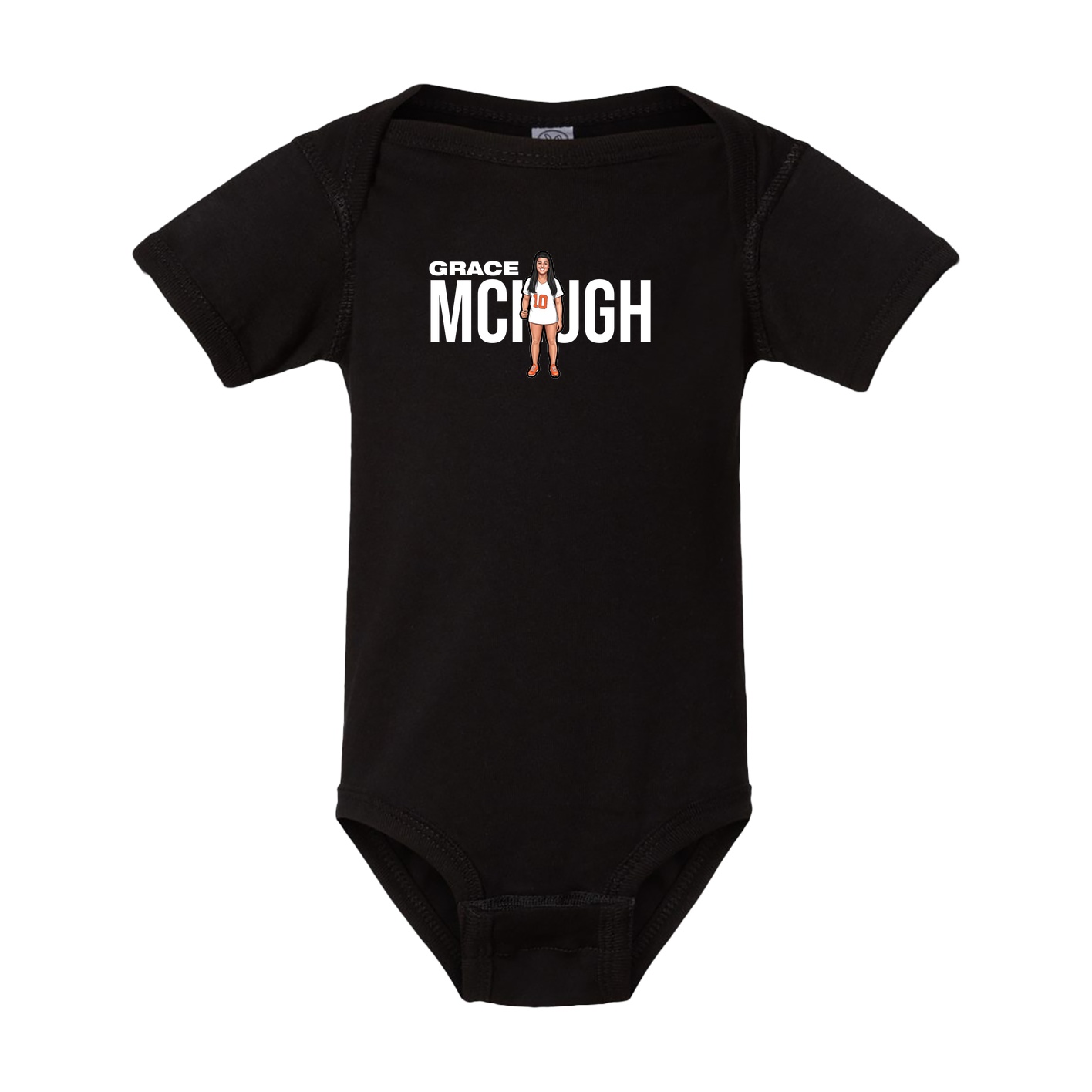Baby Onesie — Player Name in Black