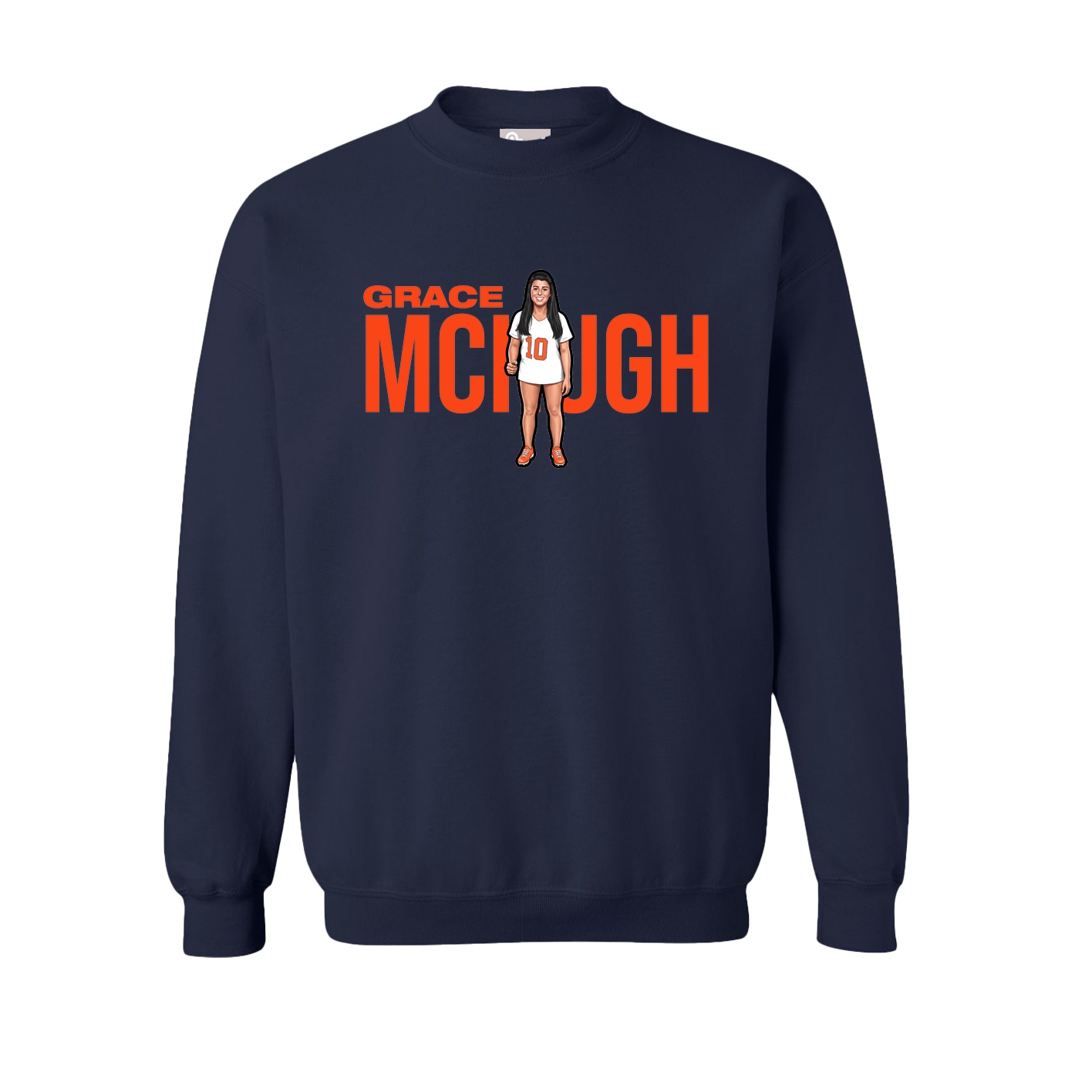 Fleece Crew — Player Name in Navy