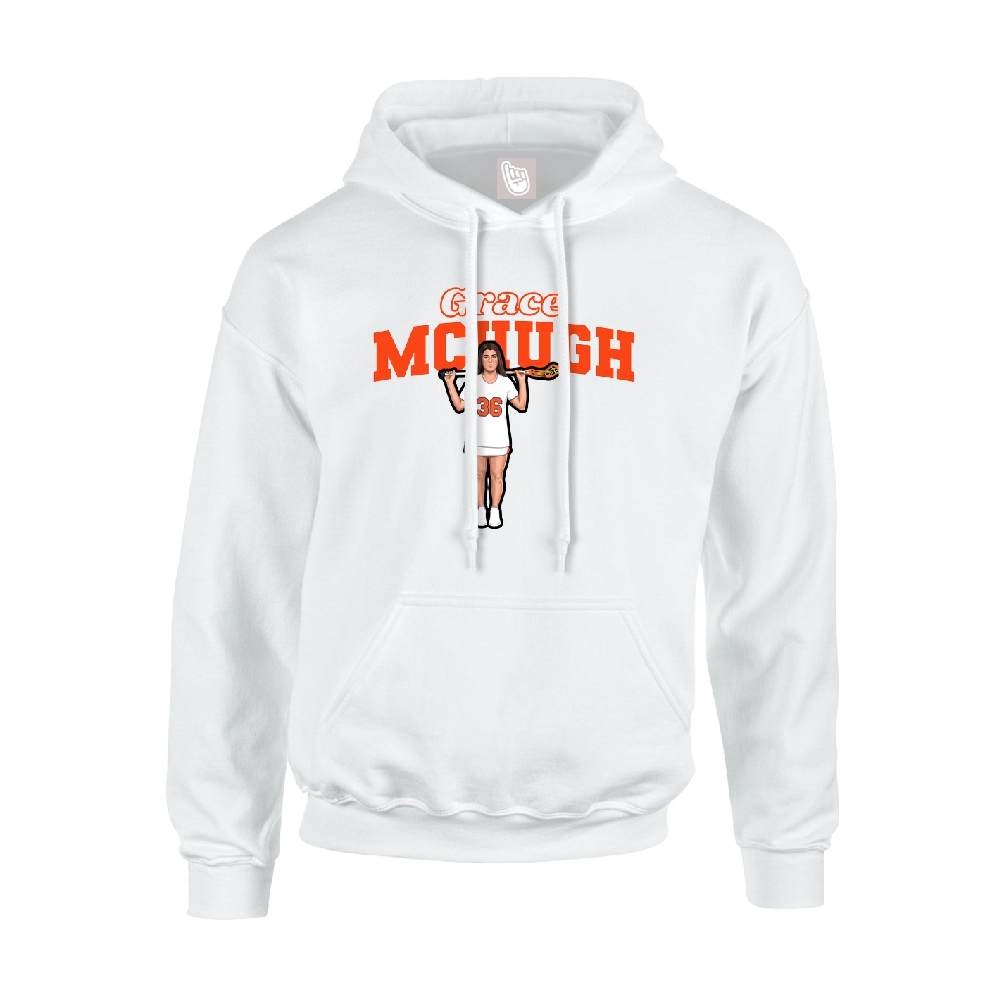 Hoodie — Name Arch in White