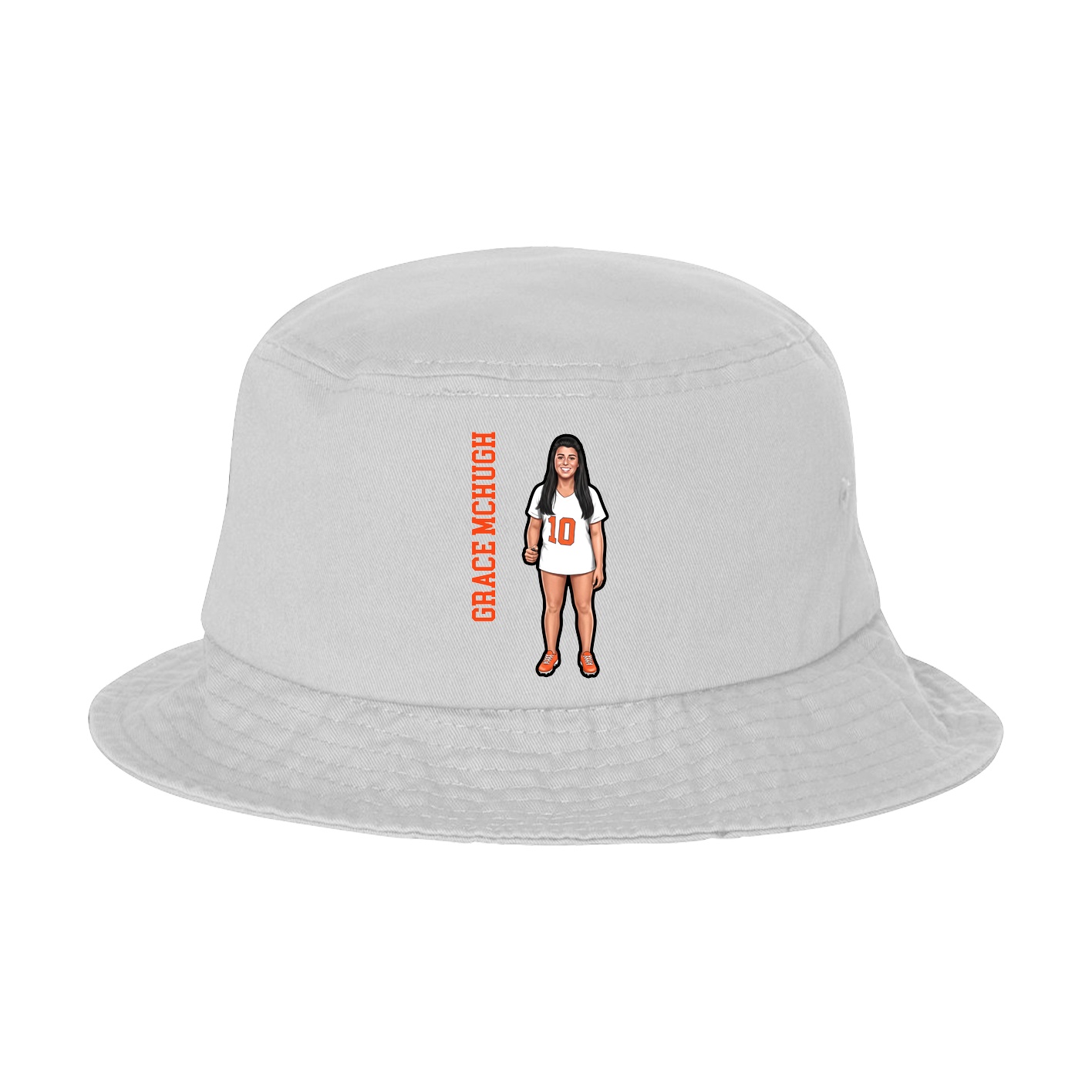 Bucket Cap — Name Vertical in White