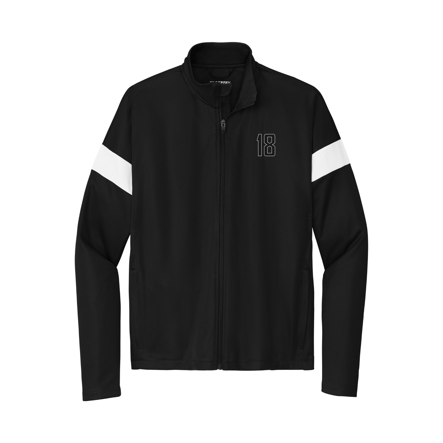 Team Travel Full-Zip Jacket — Front Shirsy in Black/White