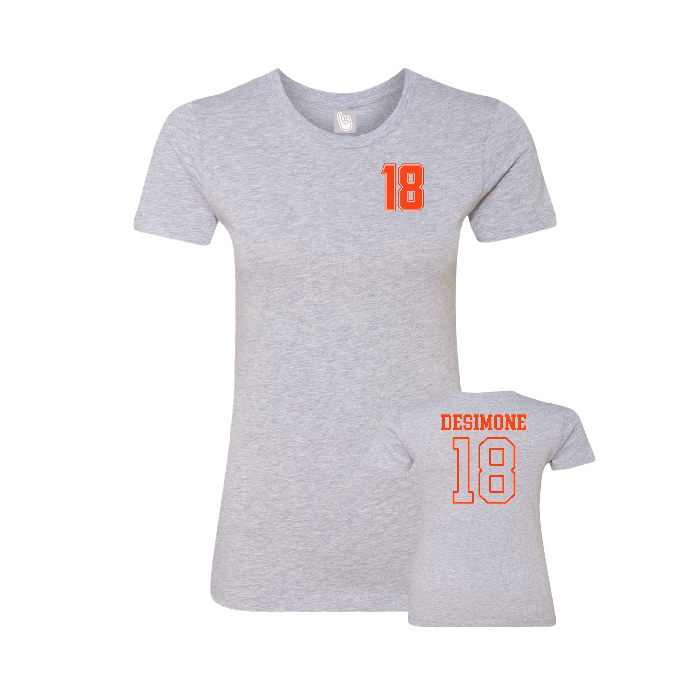 Womens Tee — Chest Back in Grey