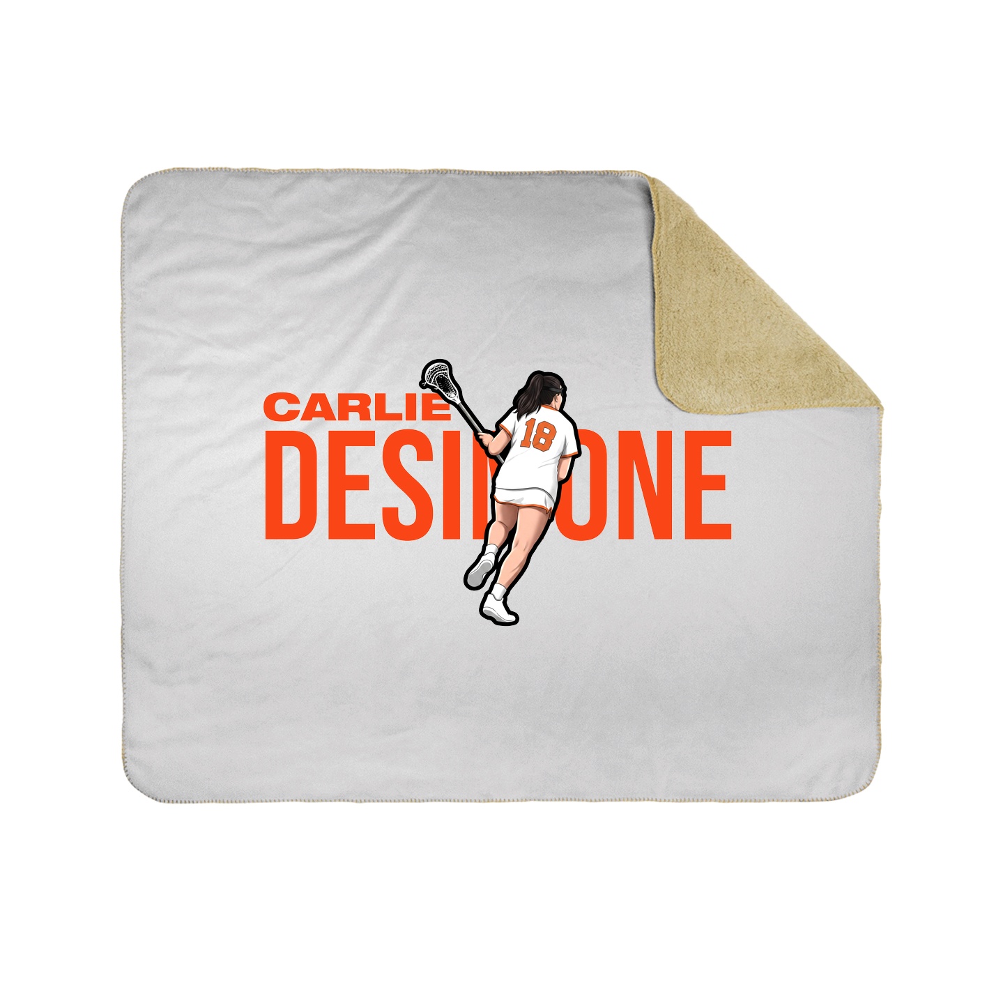 Throw Blanket — Player Name in White