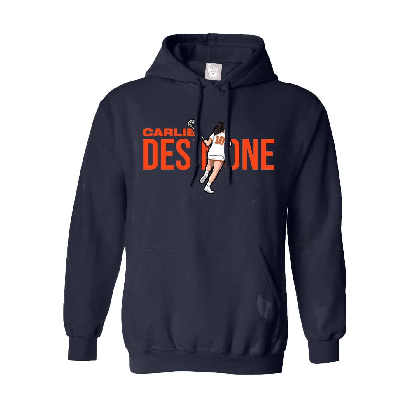 Youth Hoodie — Player Name in Navy