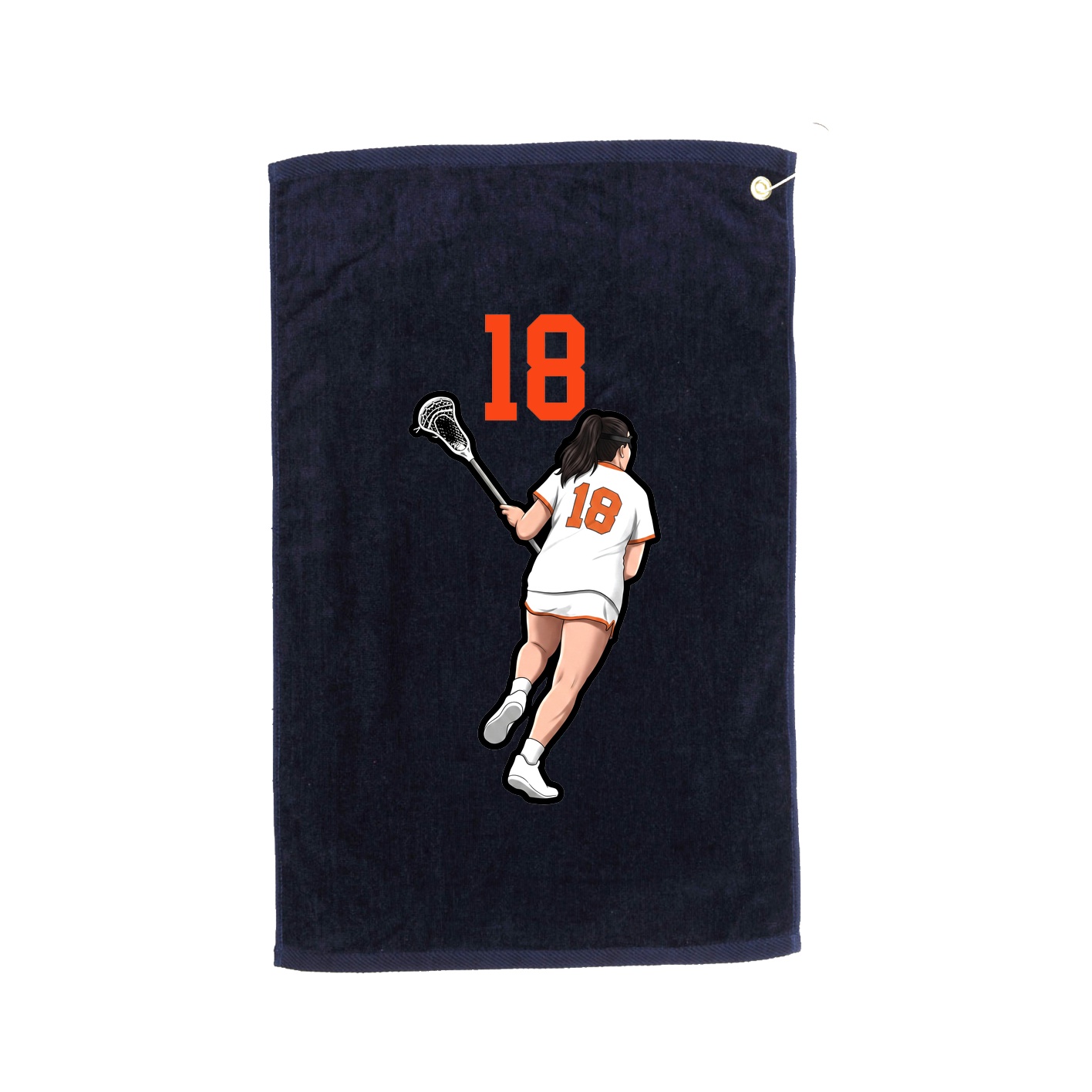 Golf Towel — Number Top in Navy