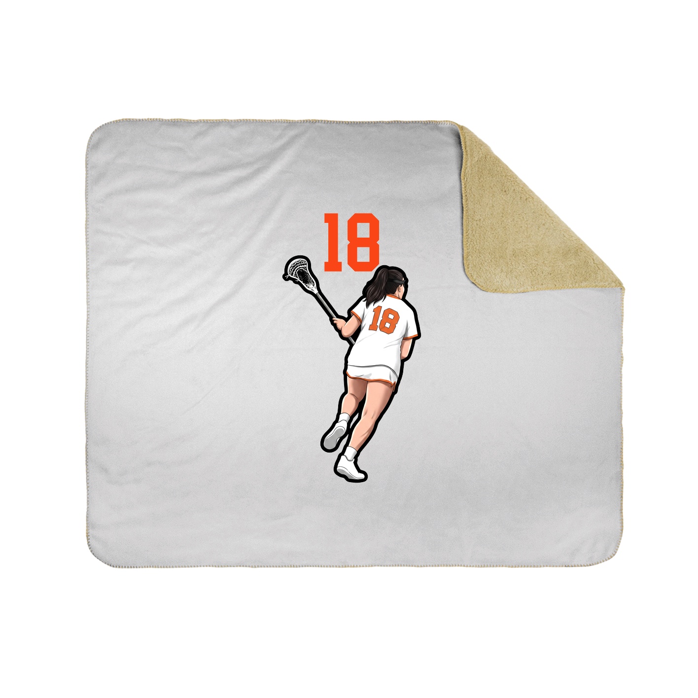 Throw Blanket — Number Top in White