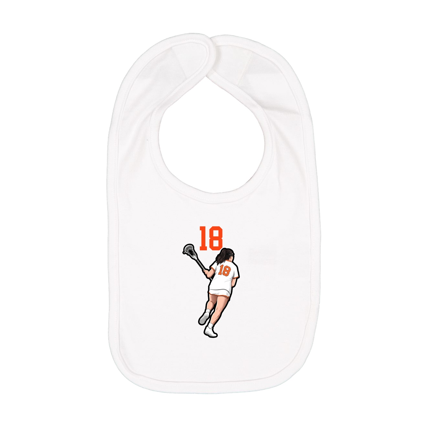 Infant Bib — Number Top in White