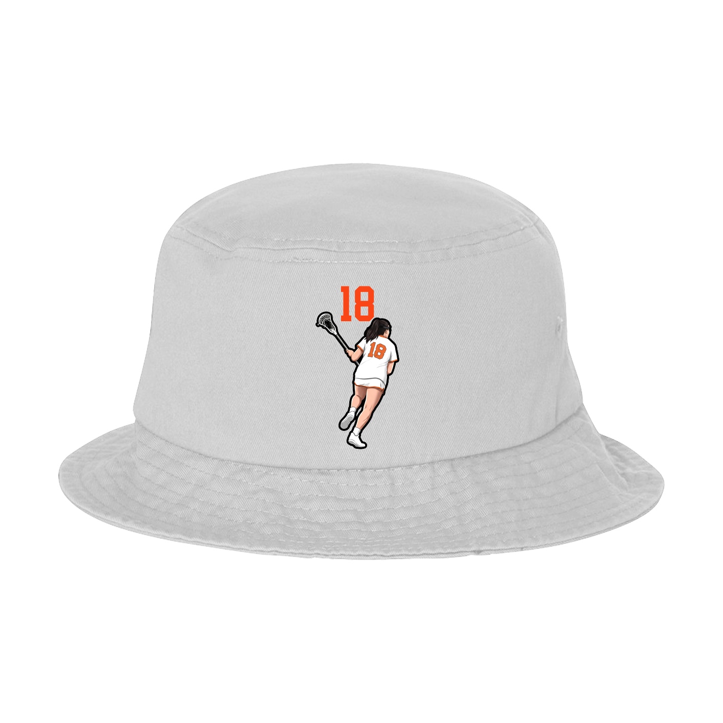 Bucket Cap — Number Top in White