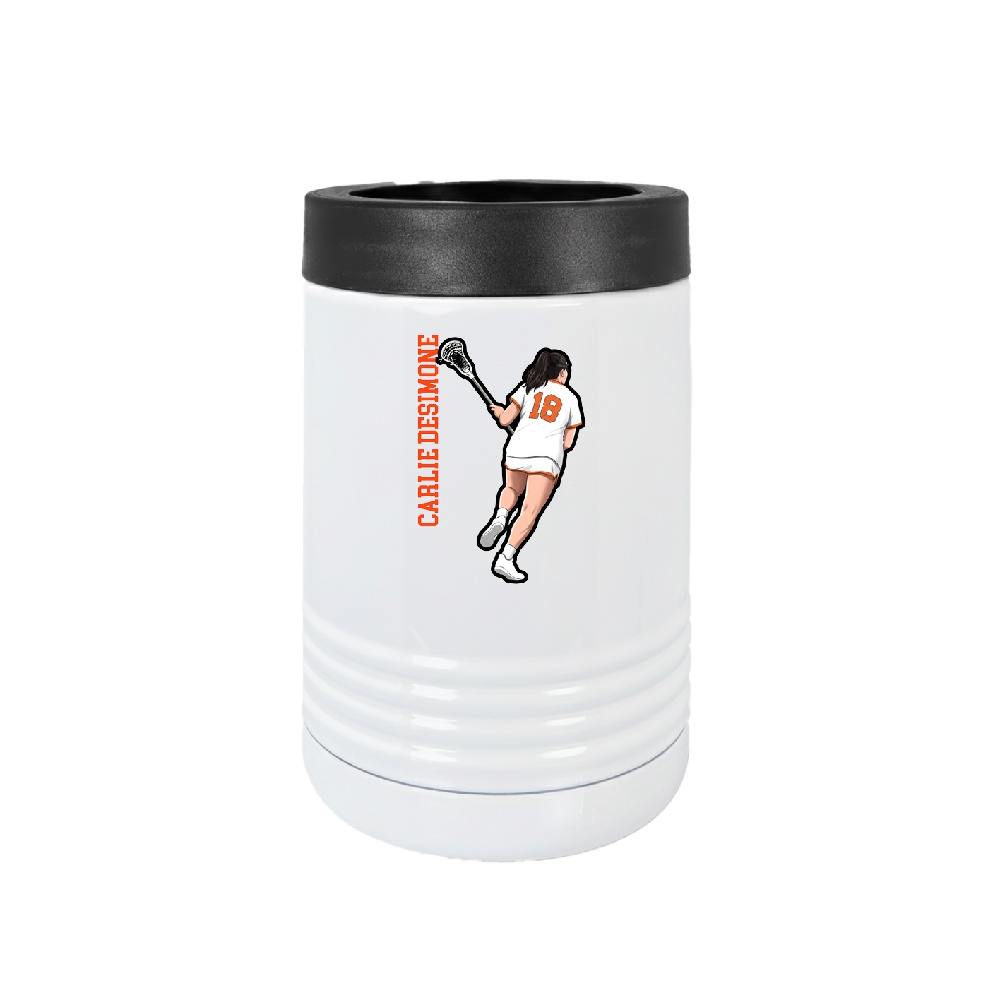 Beverage Holder — Name Vertical in White
