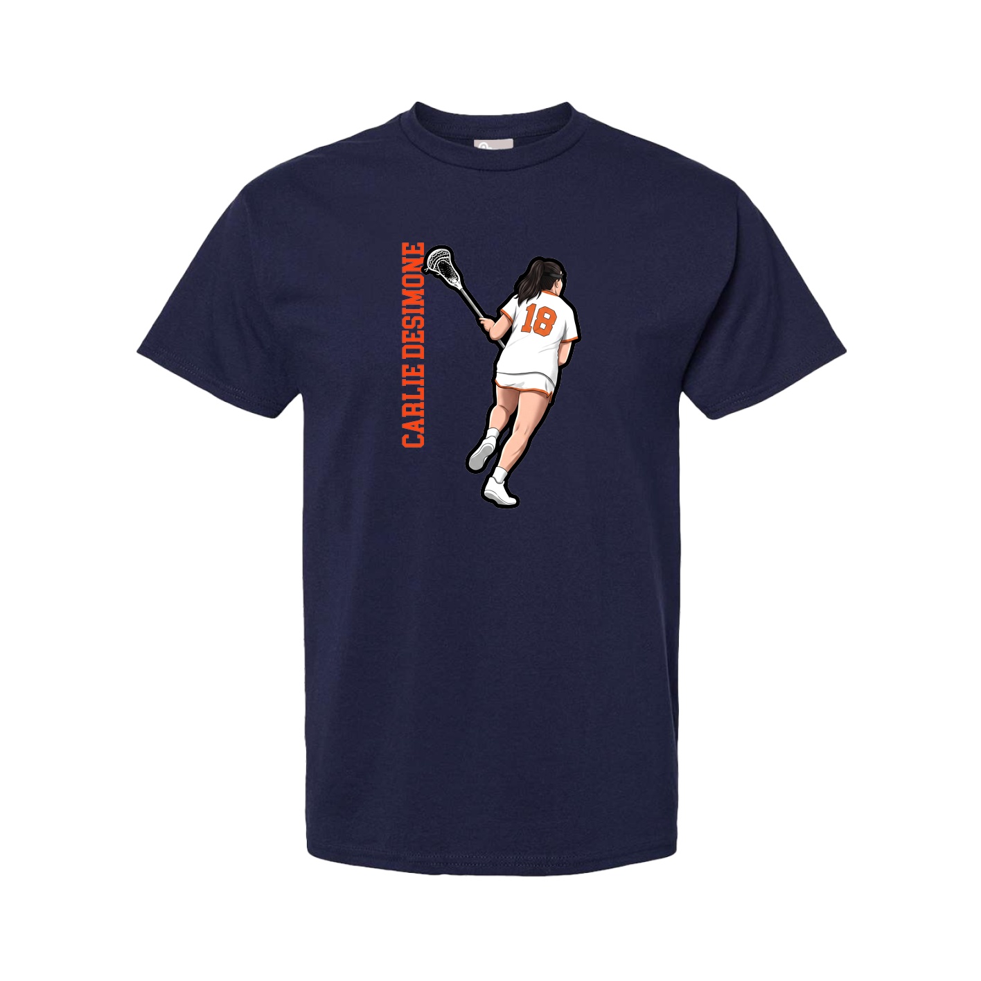 Youth Tee — Name Vertical in Navy