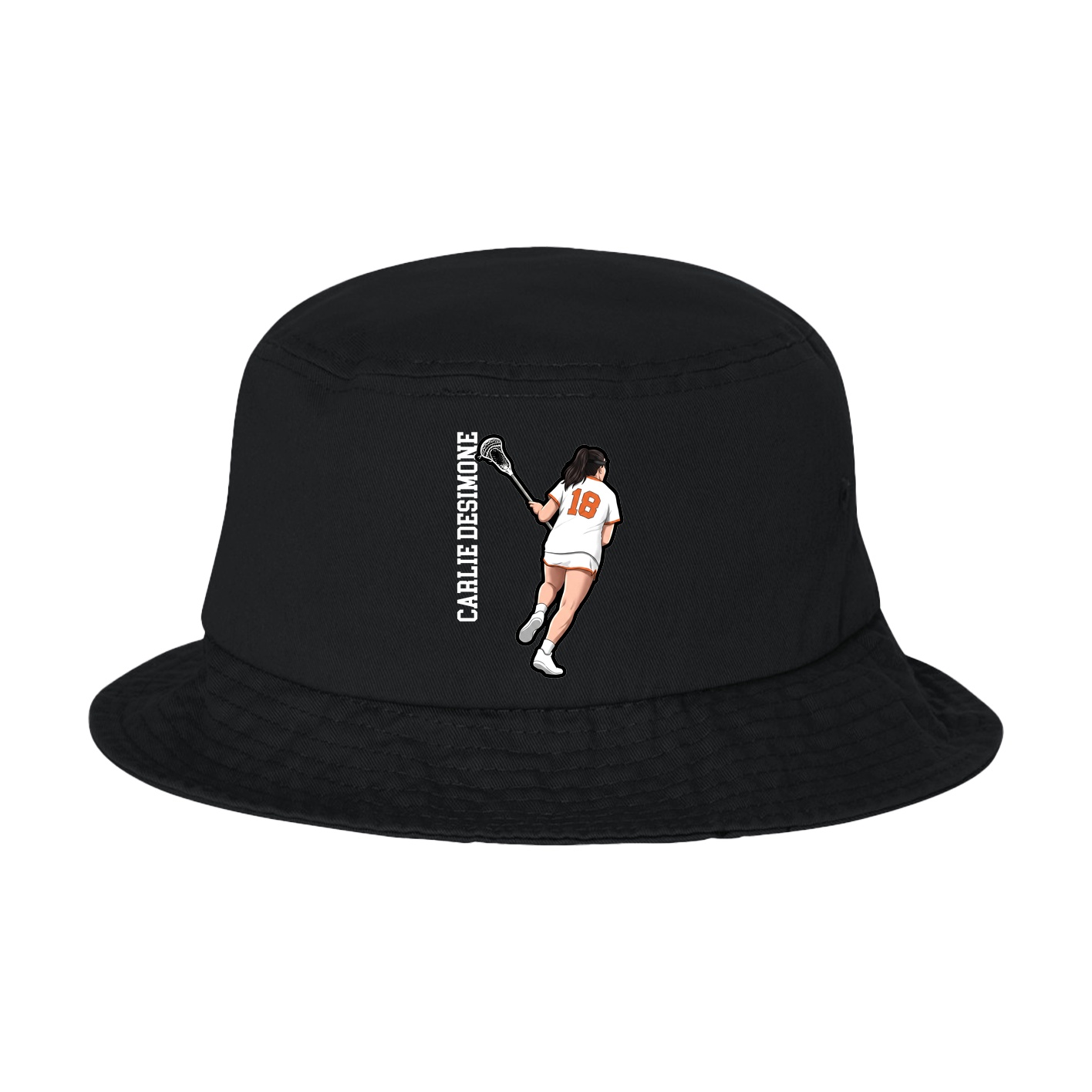 Bucket Cap — Name Vertical in Black
