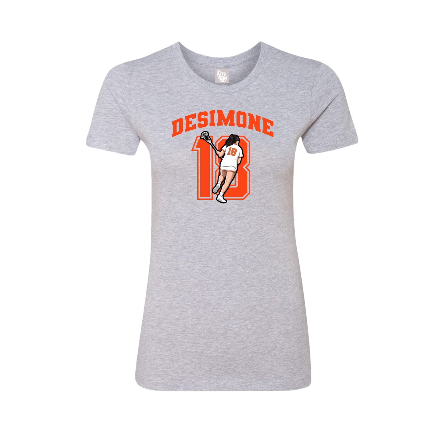 Fitted Women's Tee — Number in Grey