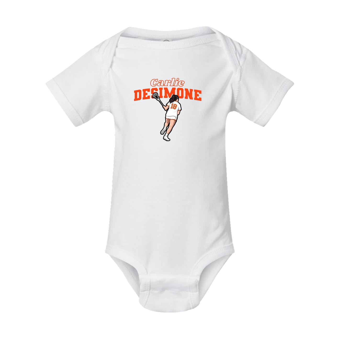 Baby Onesie — Name Arch in White