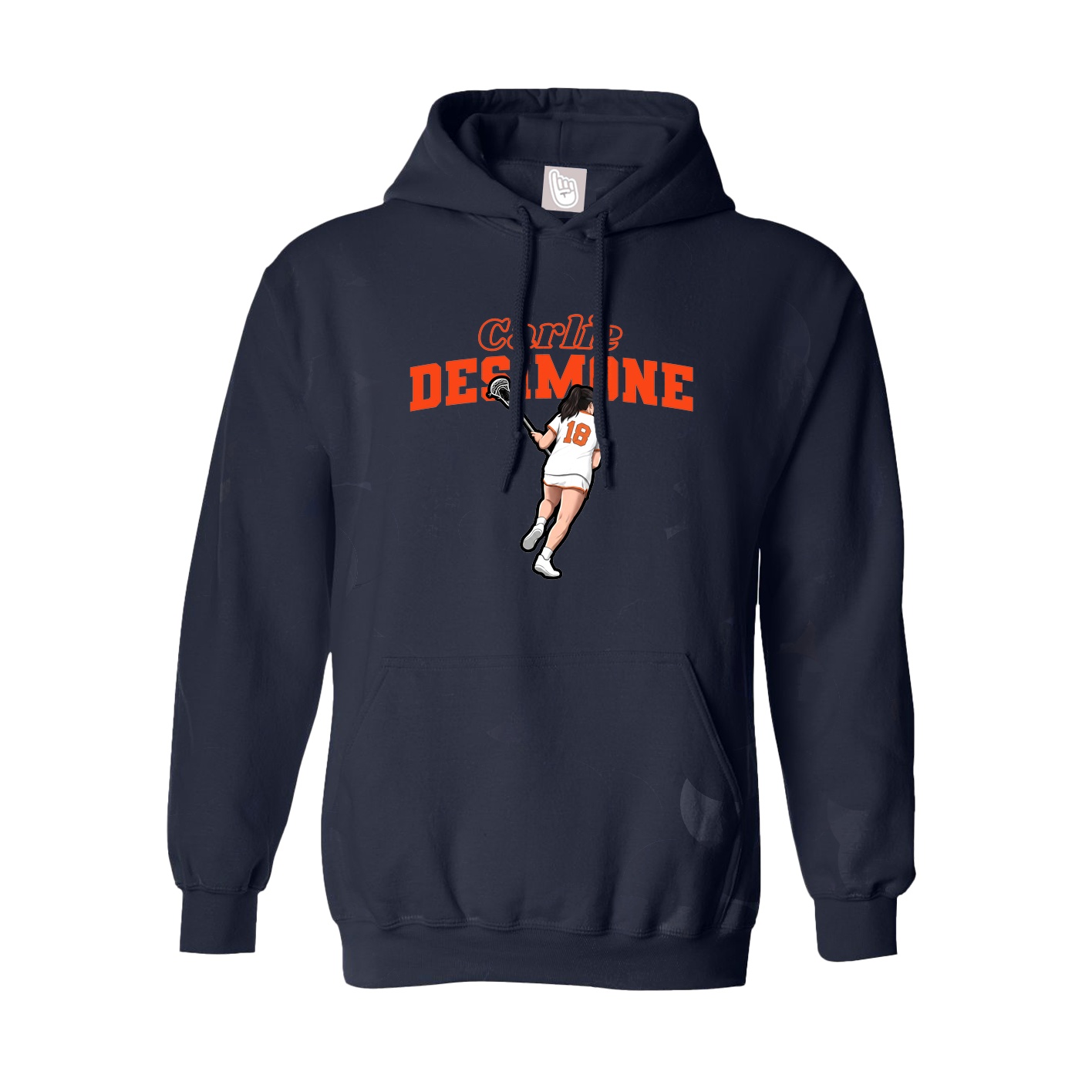 Youth Hoodie — Name Arch in Navy
