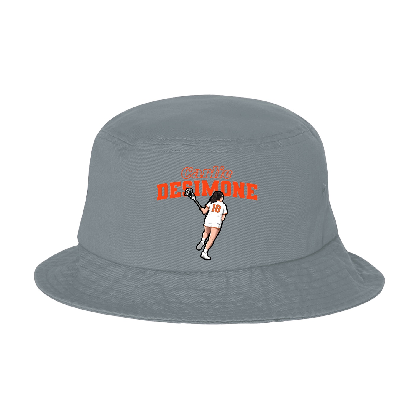 Bucket Cap — Name Arch in Grey