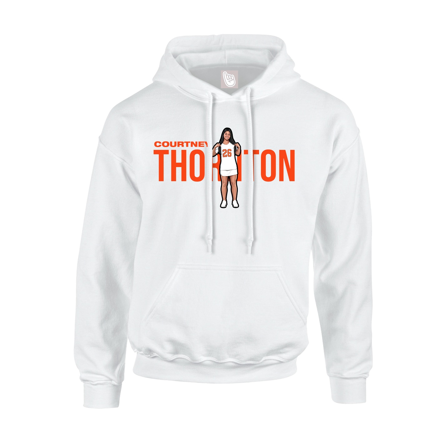 Youth Hoodie — Player Name in White