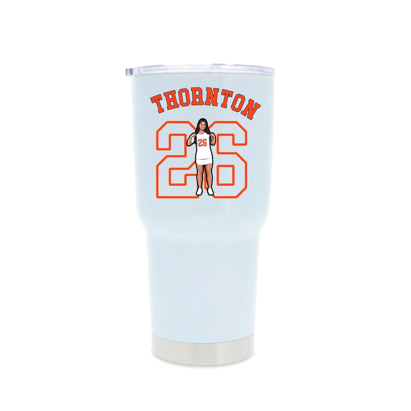 30oz Stainless Steel Tumbler — Shirsey Arch in White