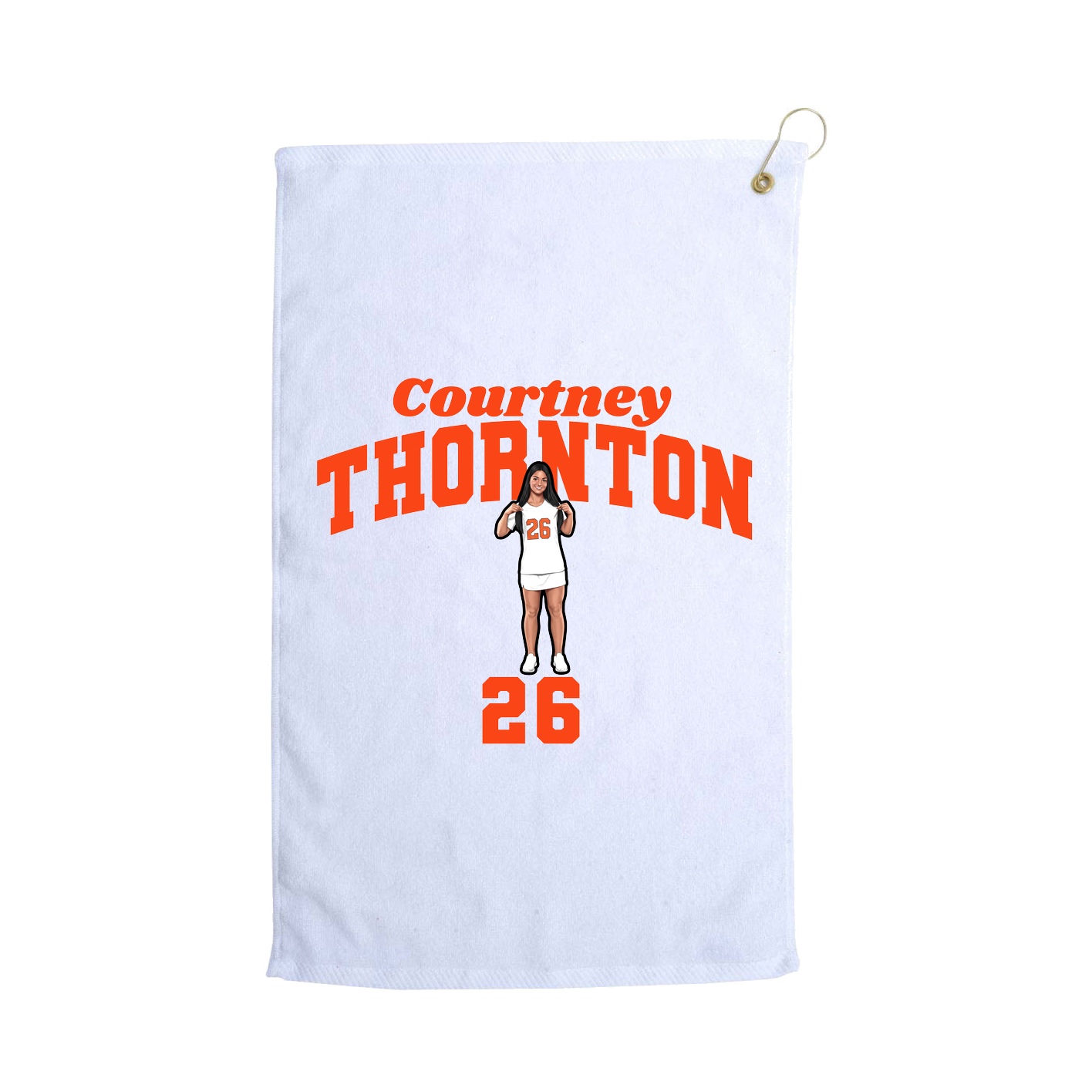 Golf Towel — Signature Arch in White