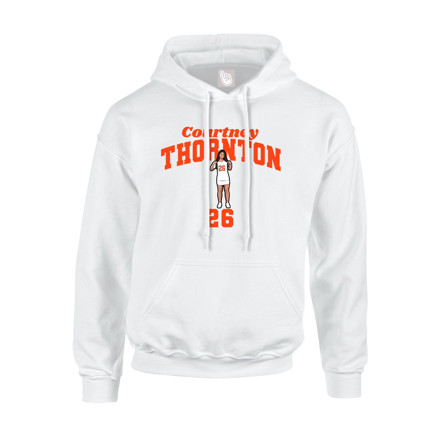 Youth Hoodie — Signature Arch in White