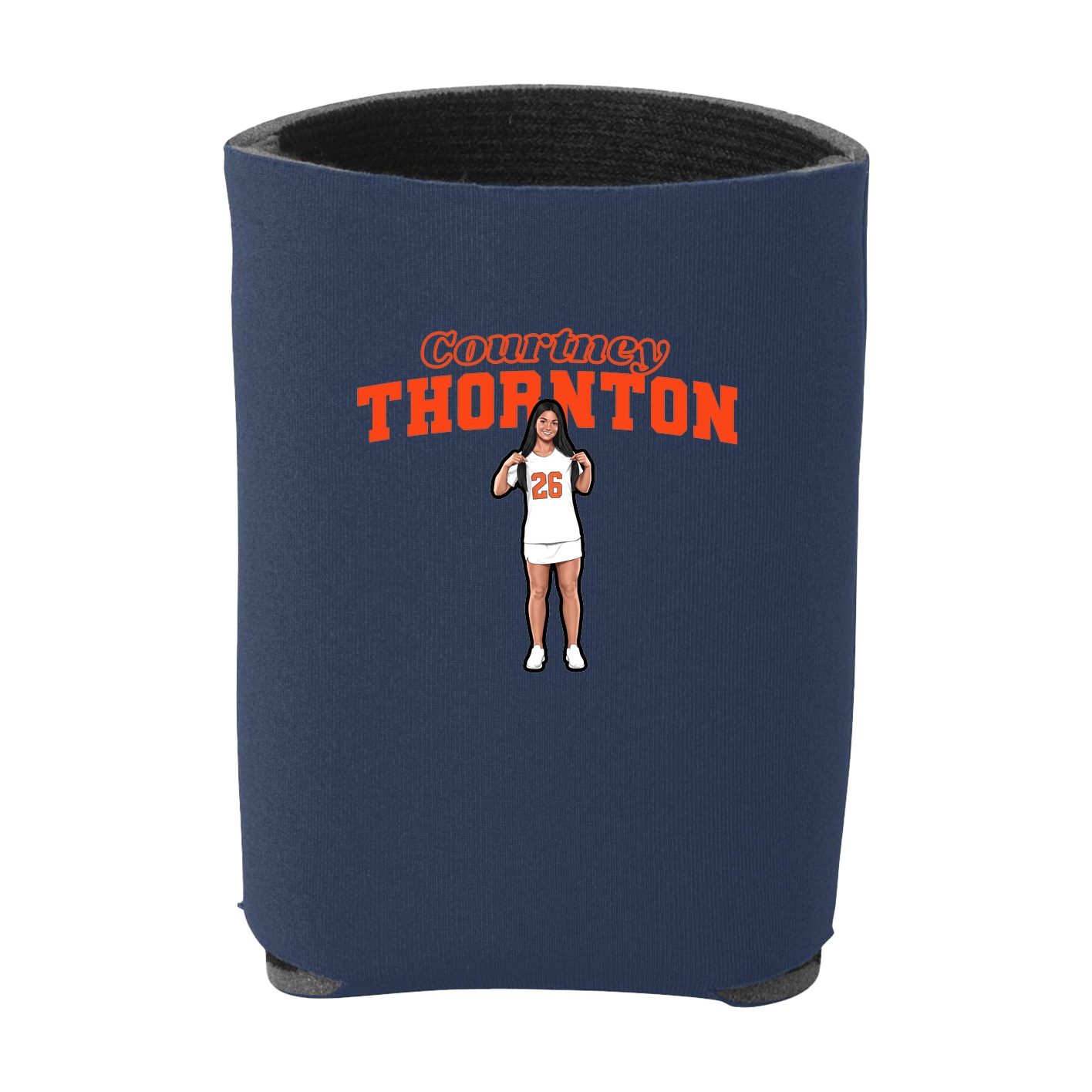 Can Holder — Name Arch in Navy