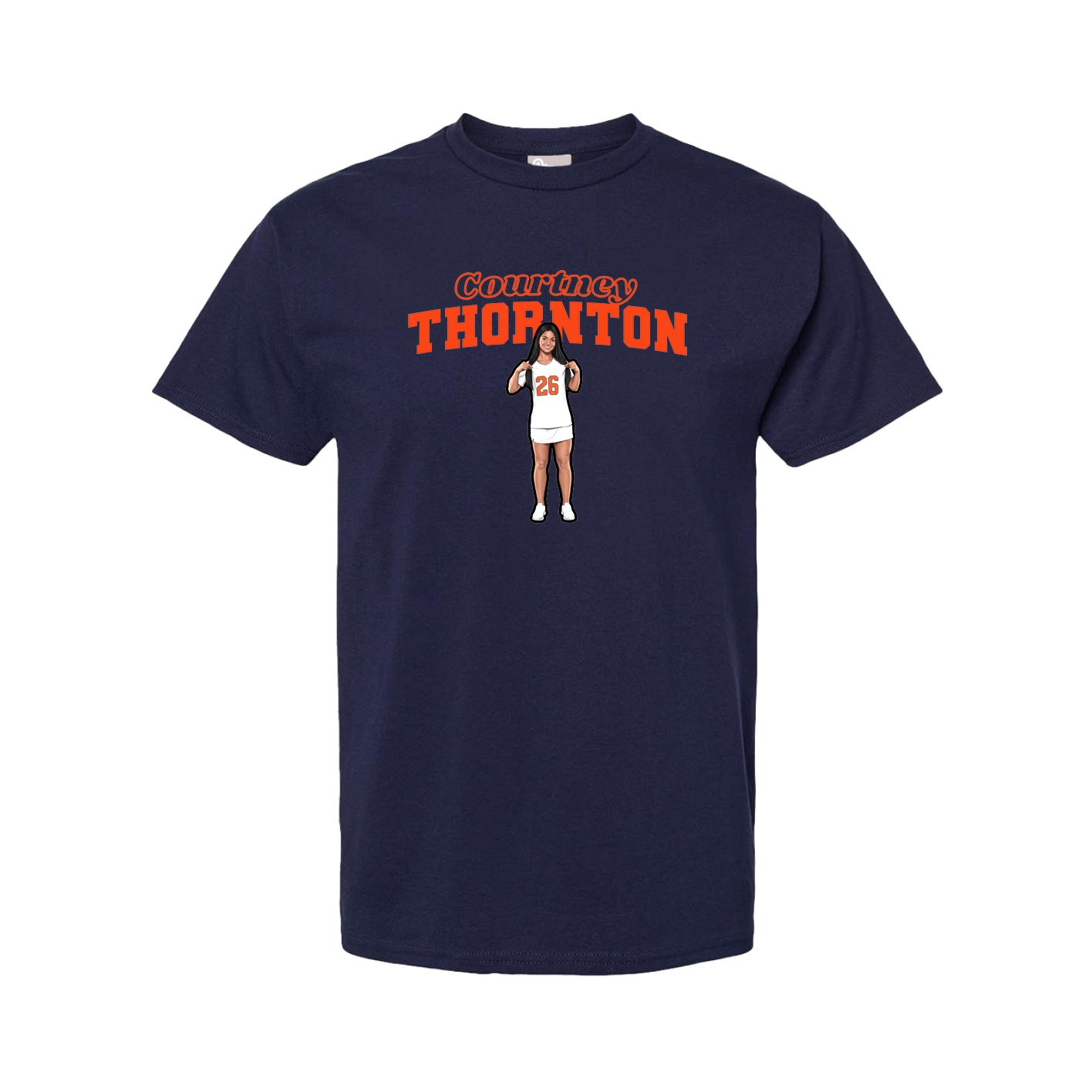 Youth Tee — Name Arch in Navy