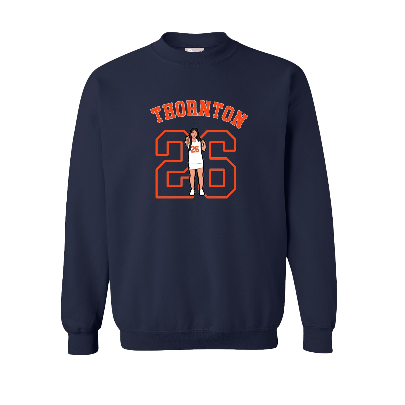 Fleece Crew — Shirsey Arch in Navy