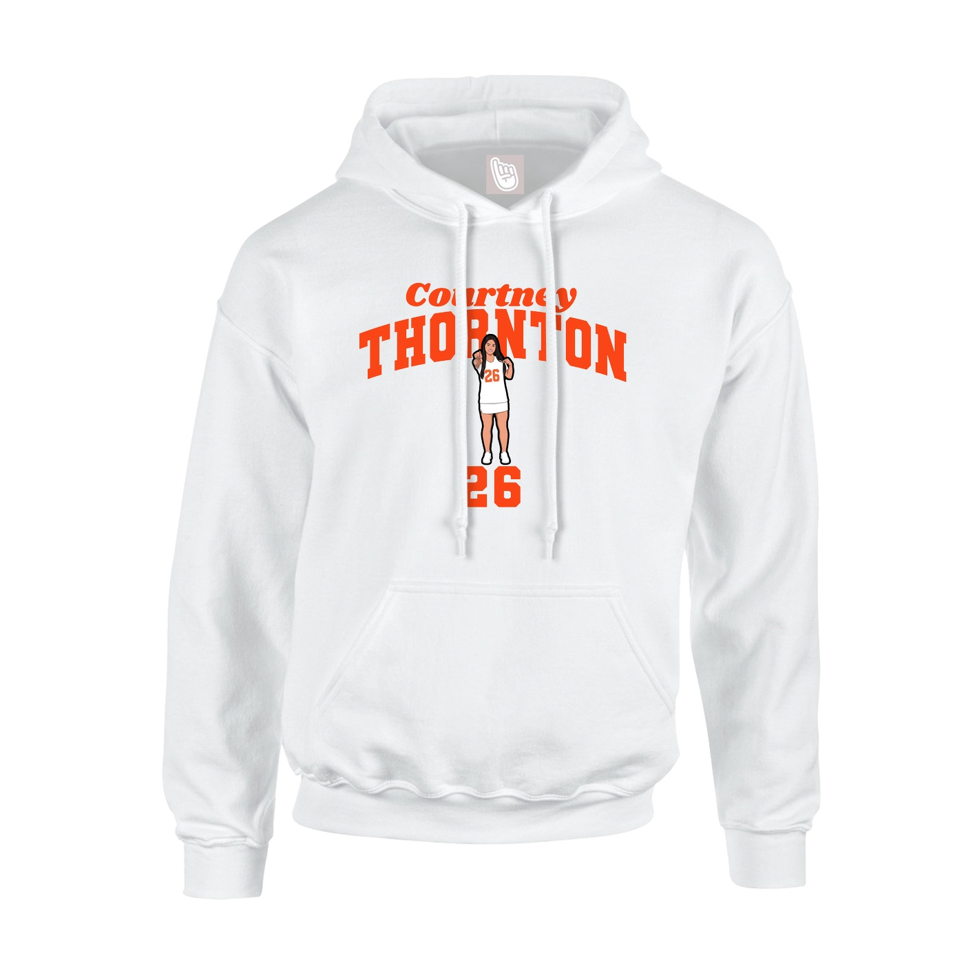Hoodie — Signature Arch in White
