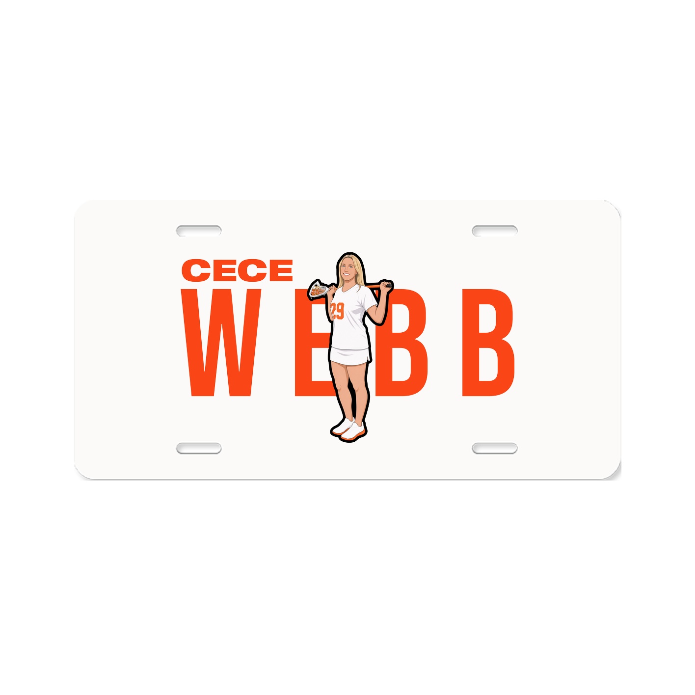 License Plate — Player Name in Classic
