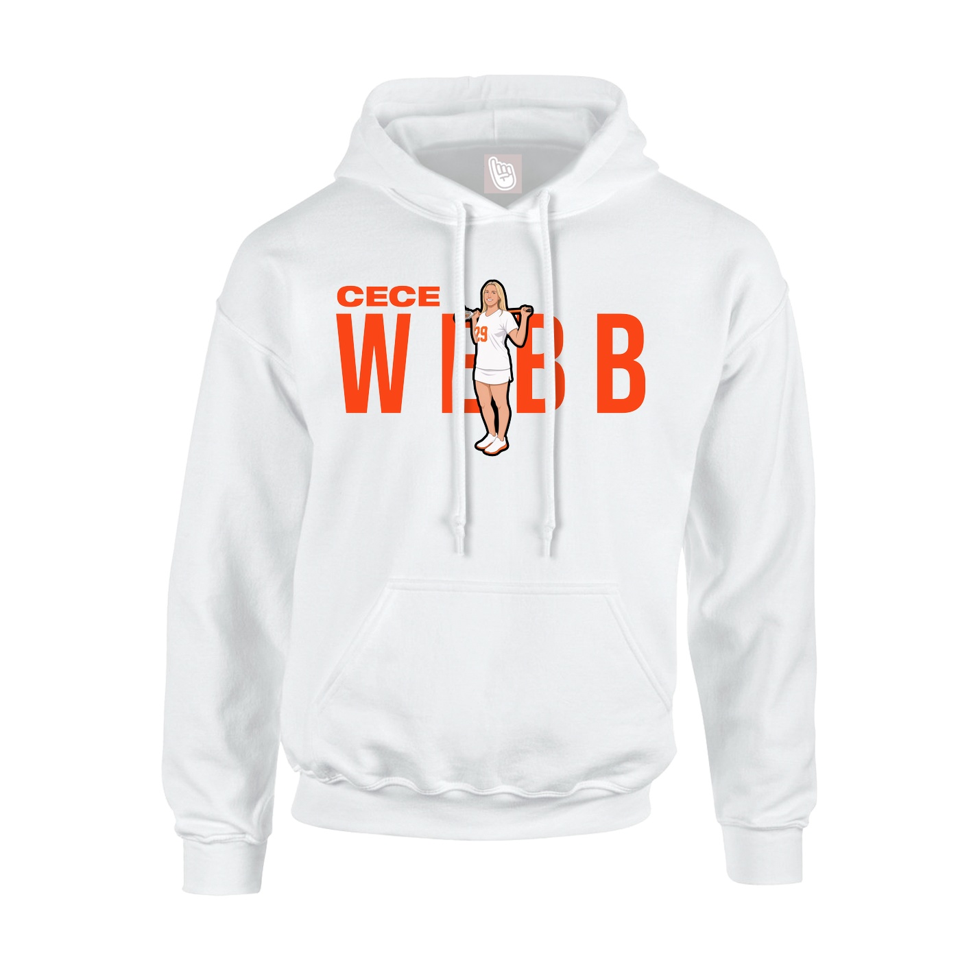 Youth Hoodie — Player Name in White