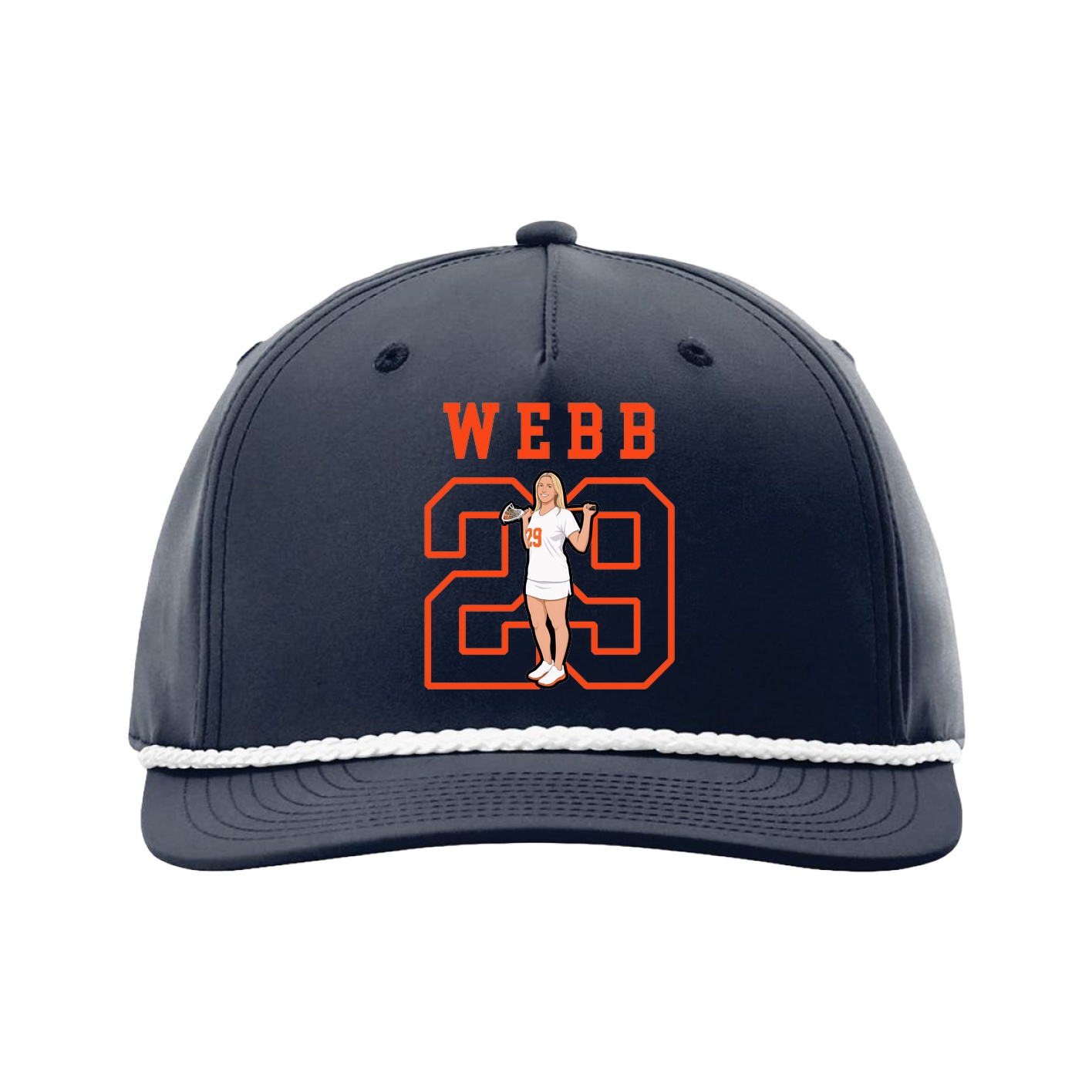 Five-Panel Classic Rope Cap — Shirsey in Navy