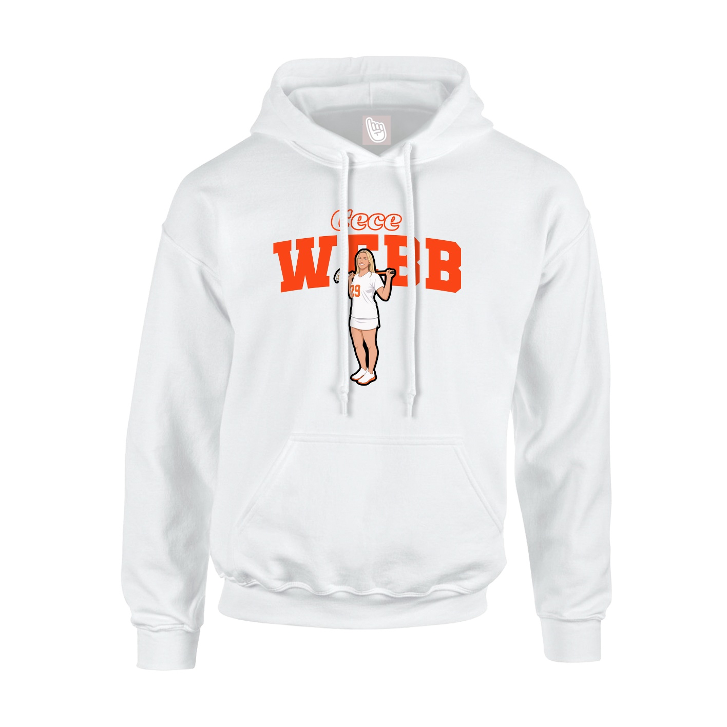 Hoodie — Name Arch in White